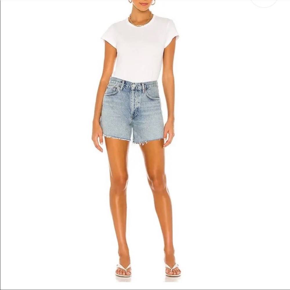 AGOLDE Reese Relaxed Cutoff Shorts in Wonder - Picture 4 of 7